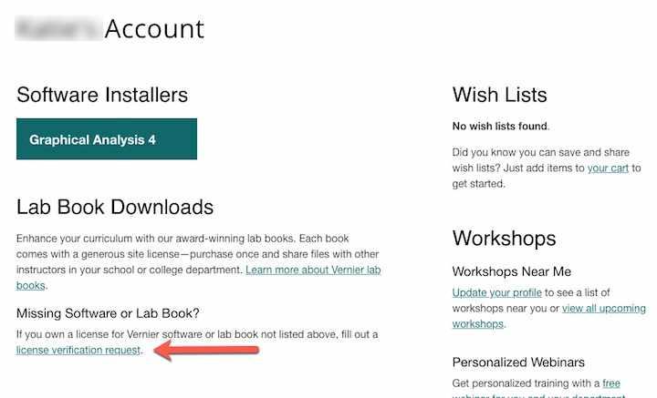 Cómo licenciar su software o libro electrónico de Vernier